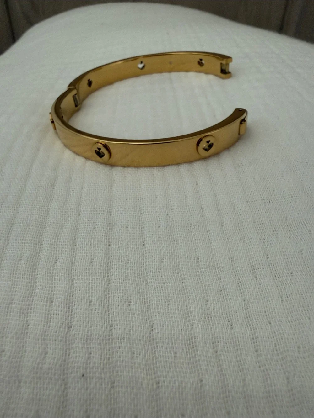 Kate Spade Gold Hinged Bangle Bracelet